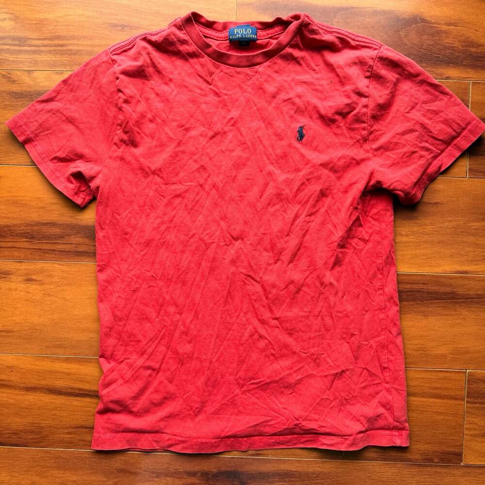 Polo Ralph Lauren Boys Red Short Sleeve Crewneck T-Shirt Size L (14-16)